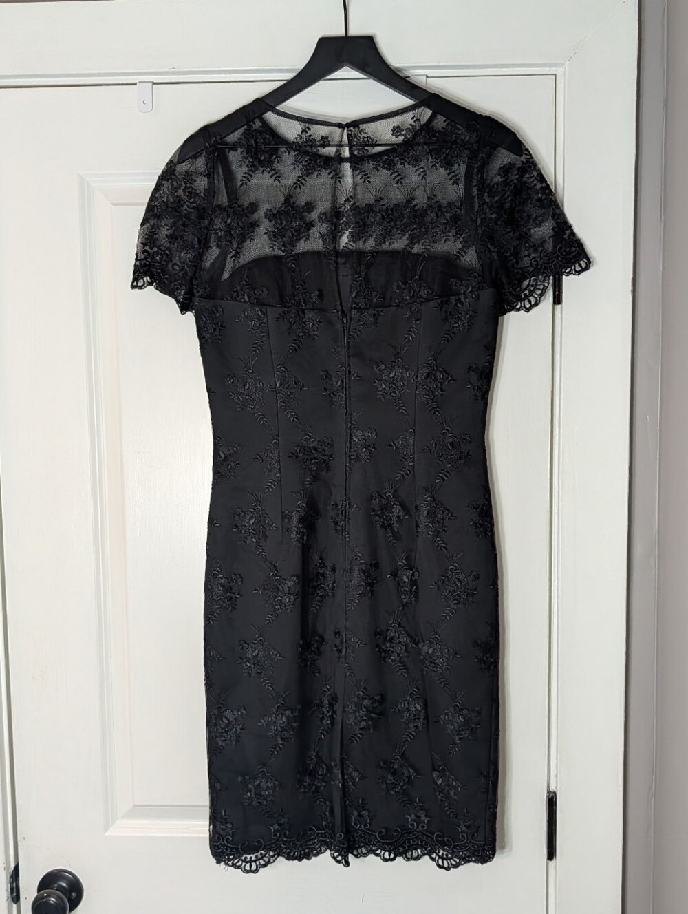 Vintage Elegant Black Lace Mini Dress